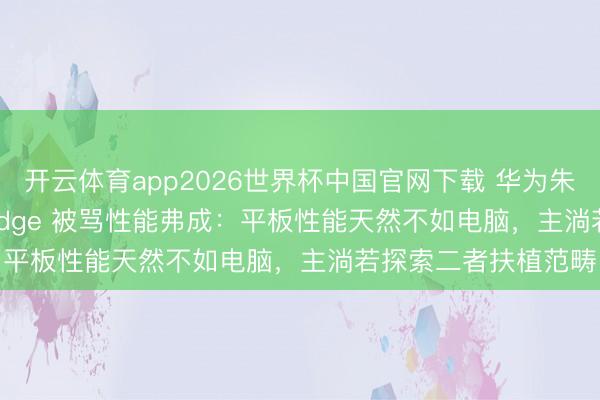 开云体育app2026世界杯中国官网下载 华为朱懂东谈 MatePad Edge 被骂性能弗成：平板性能天然不如电脑，主淌若探索二者扶植范畴
